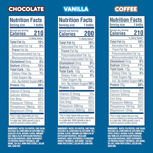 Ripple Vegan Protein Shake | Chocolate | 20g Nutritious Plant Based Pea Protein | Shelf Stable | No GMOs, Soy, Nut, Gluten, Lactose | 12 Oz, 12 Pack