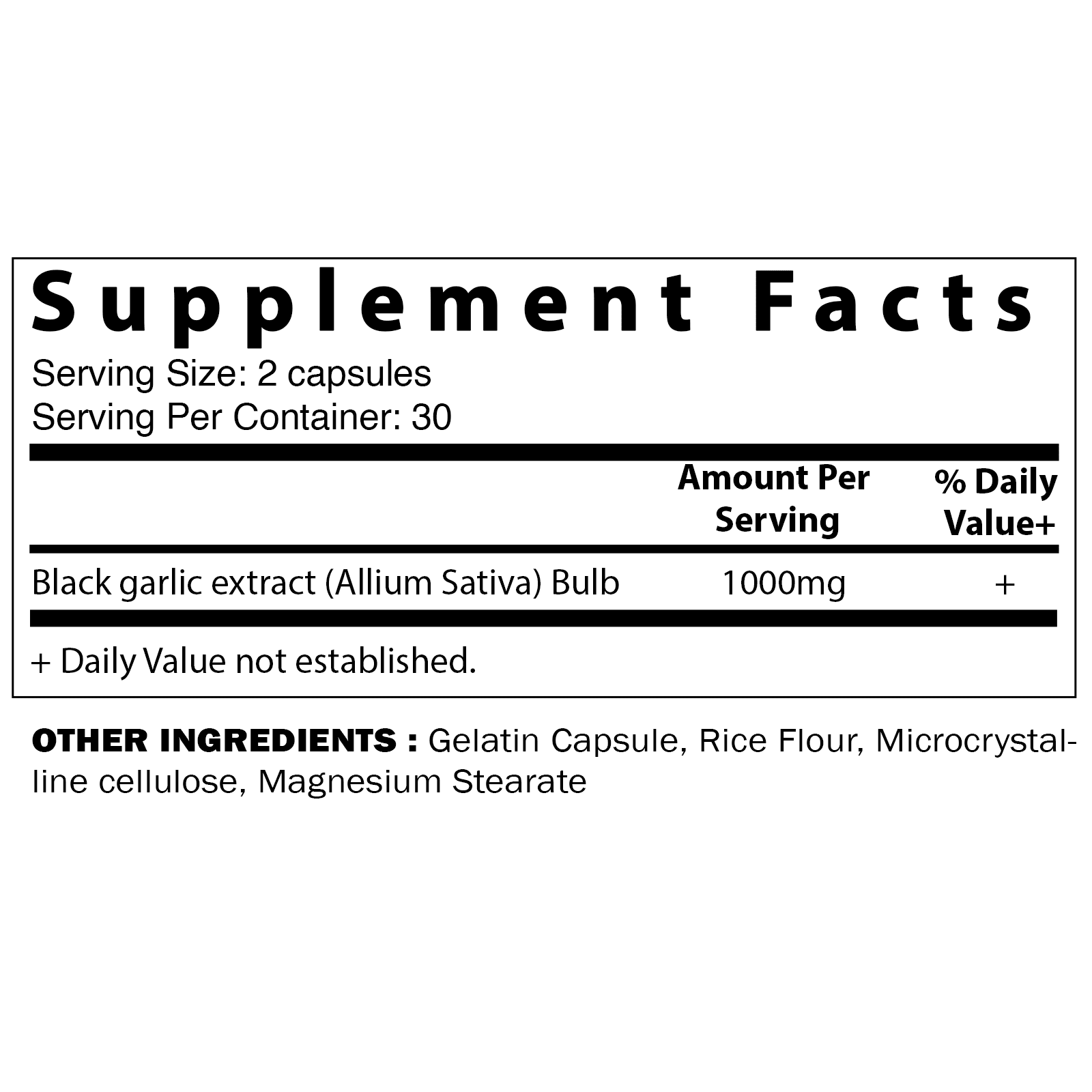 3 Pack - Vitamatic Fermented Black Garlic Extract 1000 mg 60 Capsules