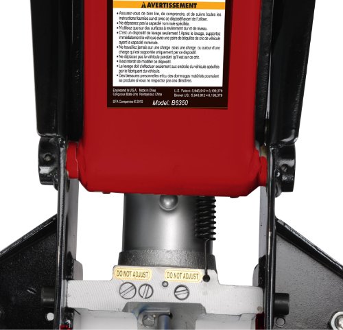 Blackhawk B6350 Black/Red Fast Lift Service Jack - 3.5 Ton Capacity, 28 1/2