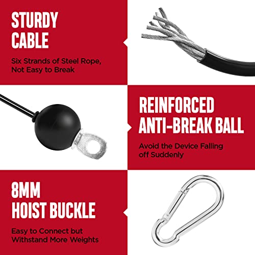 FitBeast Pulley System Gym, Cable Weight Pulley System for Gym LAT Pulldown, Biceps Curl Workout, Ideal Home Gym Equipment for Forearm, Shoulder, Strength Training