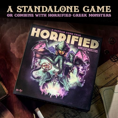 Ravensburger Horrified Games - World of Monsters - Strategy Board Game - Boost Critical Thinking & Teamwork - Cooperative Gameplay - Unique Monster Challenges - 1 to 5 Players - Adults & Kids 10+