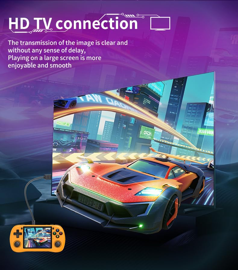 Powkiddy X35H Retro Handheld Game Console, - 10,000+ Games, 3.5