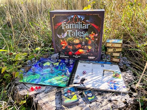 Familiar Tales Board Game - Cooperative Deck-Building Fantasy Adventure! Strategy Game for Kids & Adults, Ages 8+, 1-4 Players, 45+ Minute Playtime, Made by Plaid Hat Games