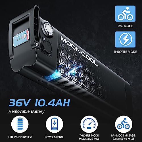 MOONCOOL Electric Tricycle for Adults, 350W 36V Electric Trike Motorized Three Wheel Electric Bicycle, 7 Speeds 3 Wheels Adult Electric Tricycle with Large Basket