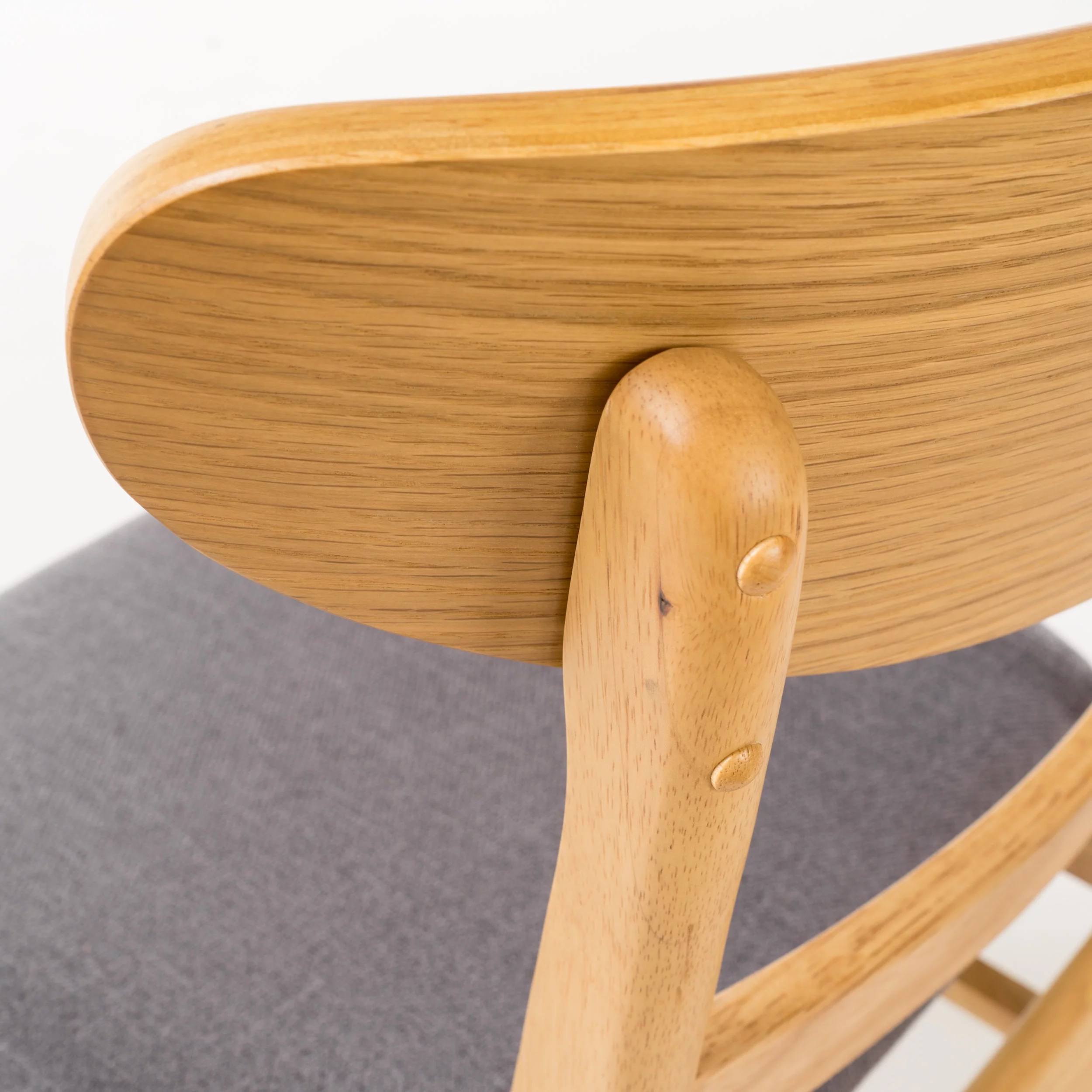 Noble House Odelia Mid-Century Modern Fabric Dining Chairs, Set of 2, Dark Gray