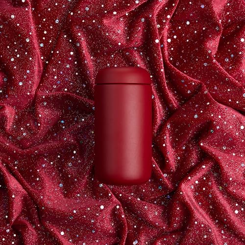 Fellow 12 oz Carter Move Travel Mug - Vacuum-Insulated Stainless Steel Travel Coffee Mug - Coffee Tumbler with Ceramic Interior and Splash Guard - Matte Black