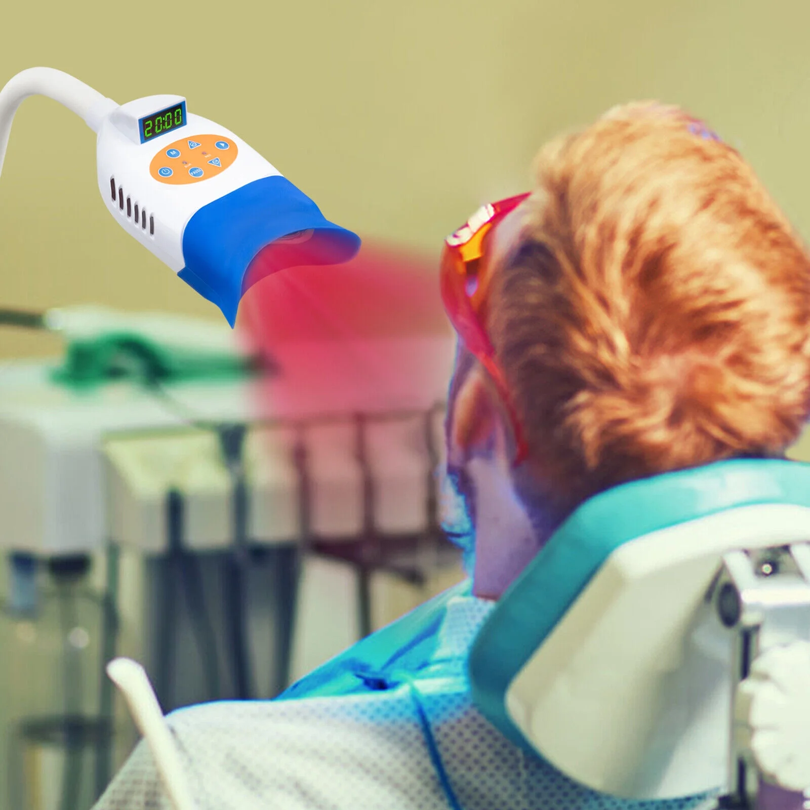 Mobile Pro Teeth Whitening Machine LED Light 36W Dental Teeth Whitening Lamp New,10 Tubes LED