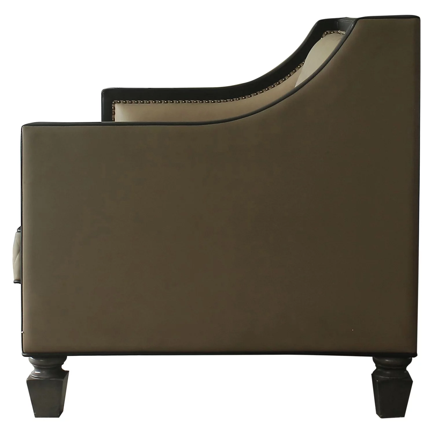 ACME House Beatrice Sofa with 4 Pillows in Tan, Black and Charcoal