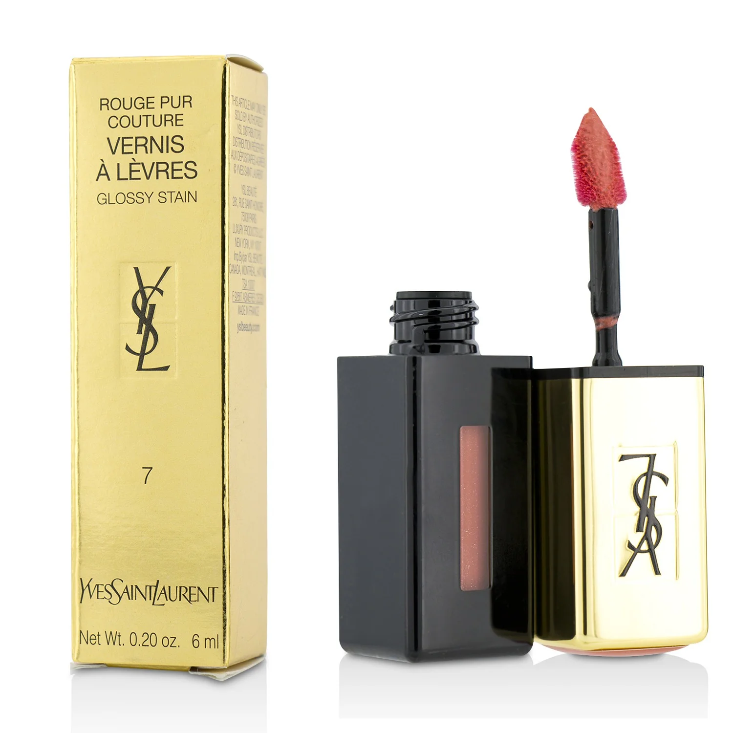 Yves Saint Laurent Rouge Pur Couture Vernis a Levres Glossy Stain - # 47 Carmin Tag  6ml/0.2oz