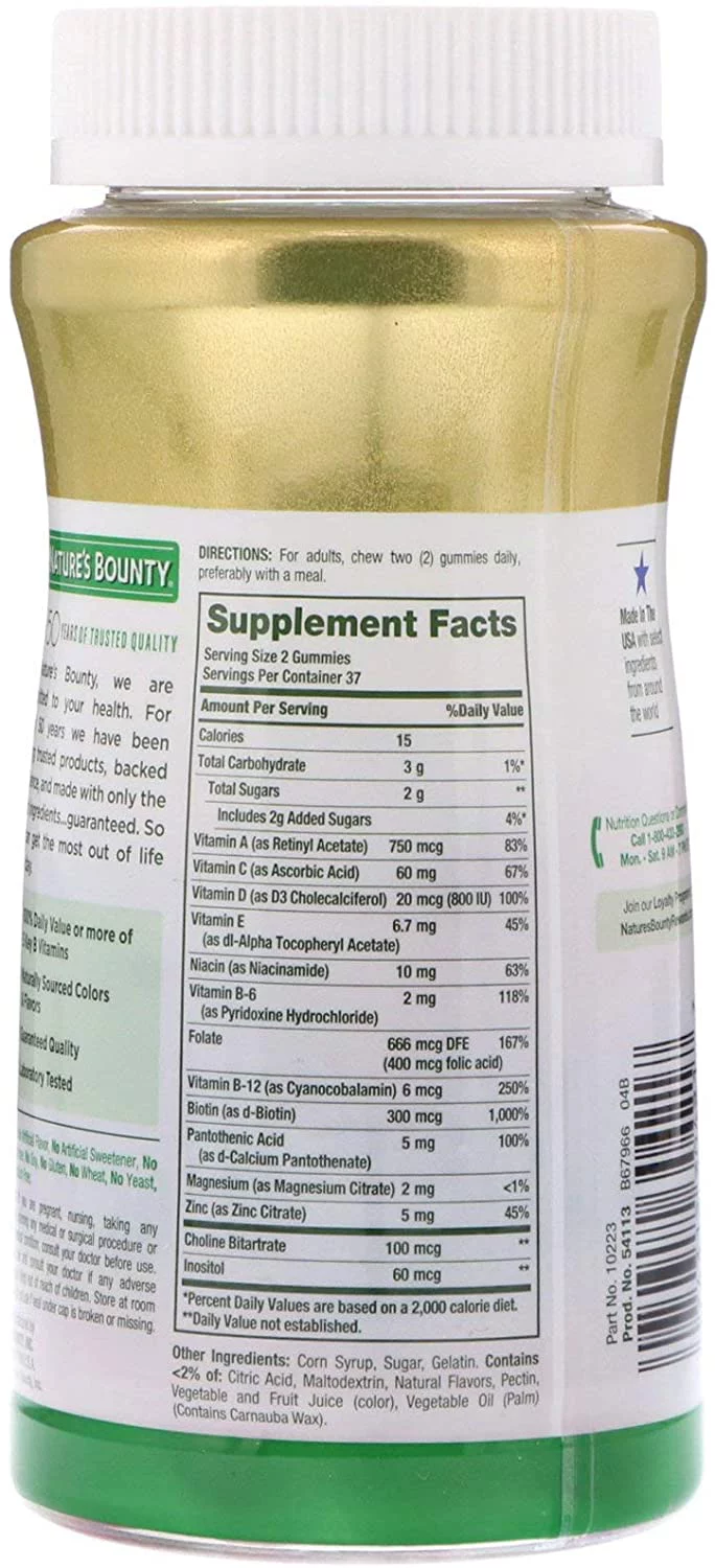 Nature's Bounty Adult Multivitamin Gummies 75 Each (Pack of 2)