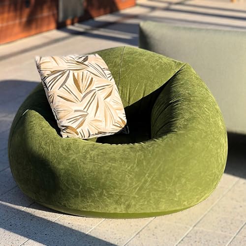 45x45x28 Inflatable Beanless Bean Bag Chair Lounge Sofa - Black