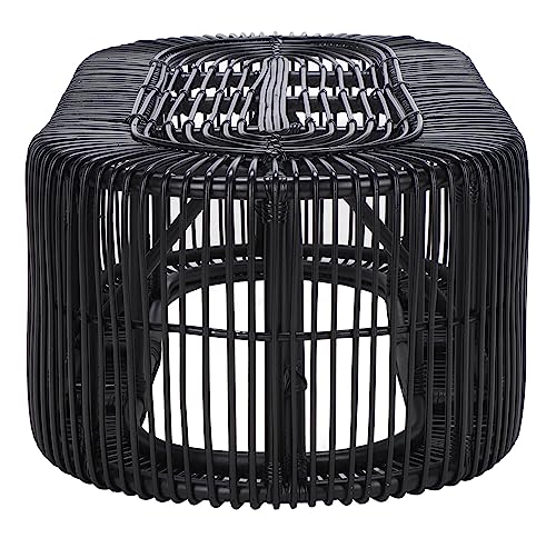 Safavieh Home Collection Jabez Tropical Coastal Rattan Oval (Fully Assembled) Coffee Table