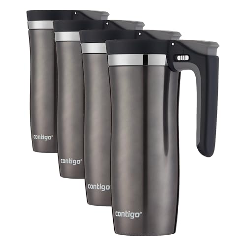 Contigo Handled AUTOSEAL Stainless Steel Travel Mug with Easy-Clean Lid 16 oz.