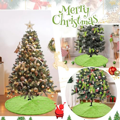 White Christmas Tree Skirt 36 Inches Faux Fur Tree Skirts Rose Gold Snowflakes Plush Tree Skirts Small Xmas Tree Skirt for Christmas Tree Decorations Ornaments