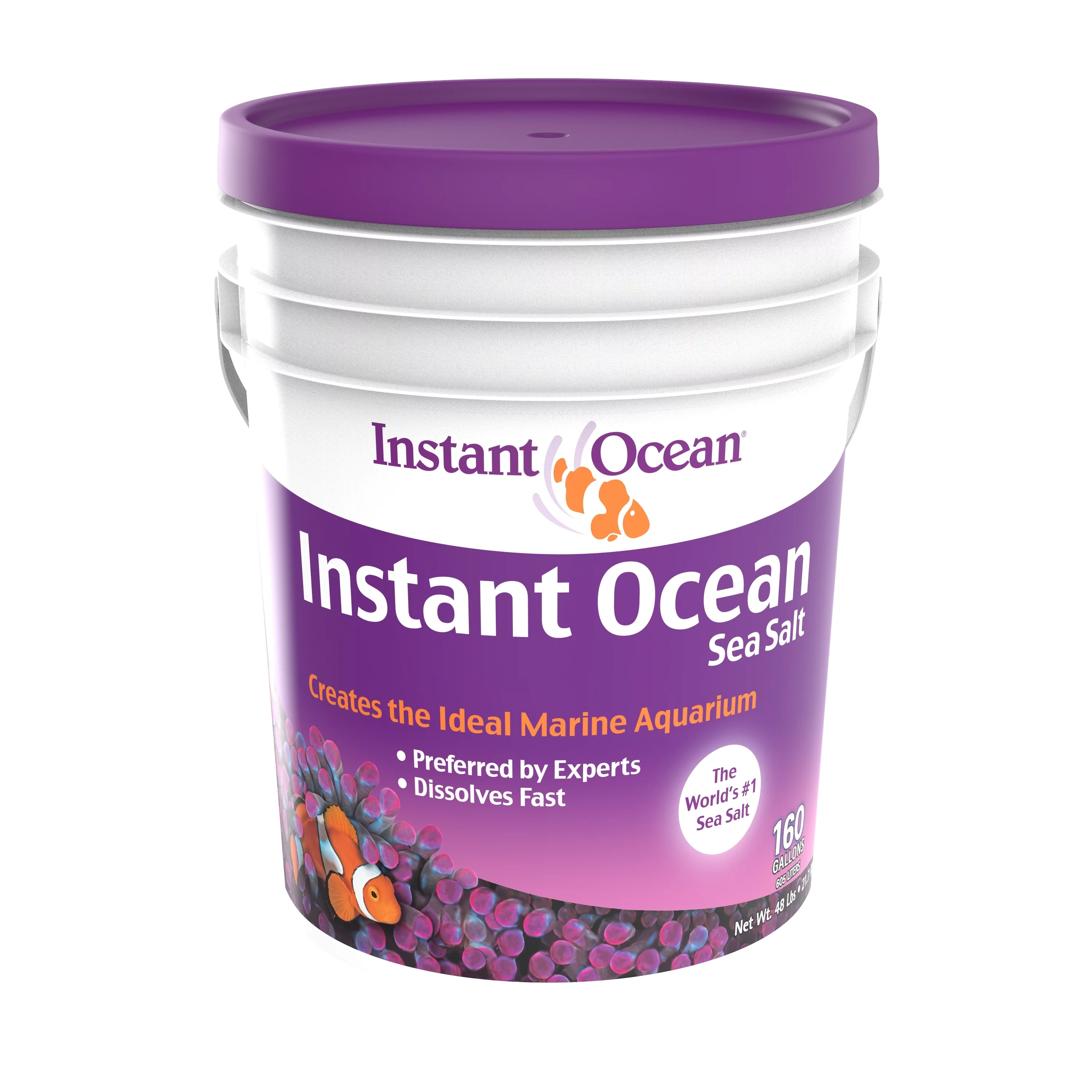 Instant Ocean Sea Salt for Marine Aquariums, Nitrate & Phosphate-Free, 160 gal