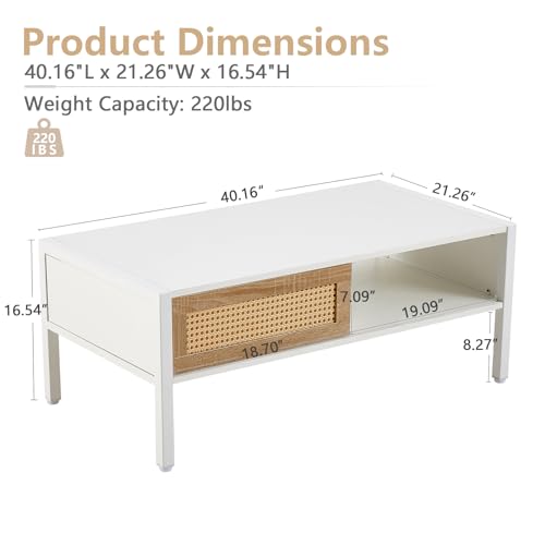 Rattan Coffee Table, 40.3