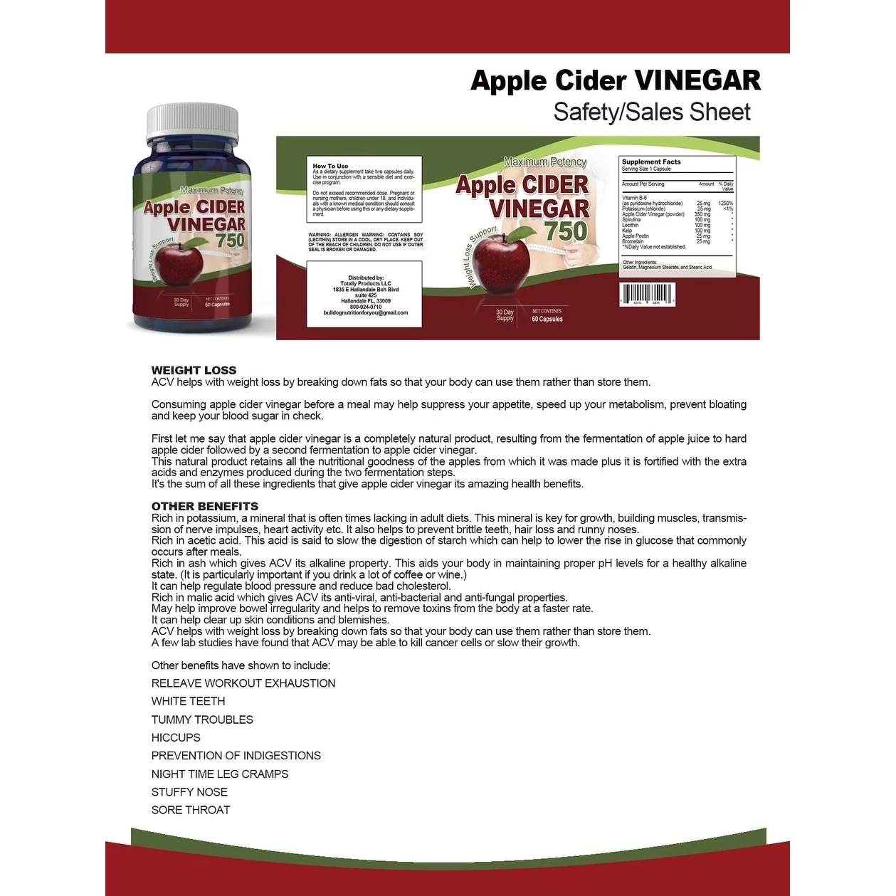 Totally Products  Keto BHB Advanced Weight Loss & Maximum Potency Apple Cider Vinegar Capsules Combo Pack combo pack (2 bottles each)