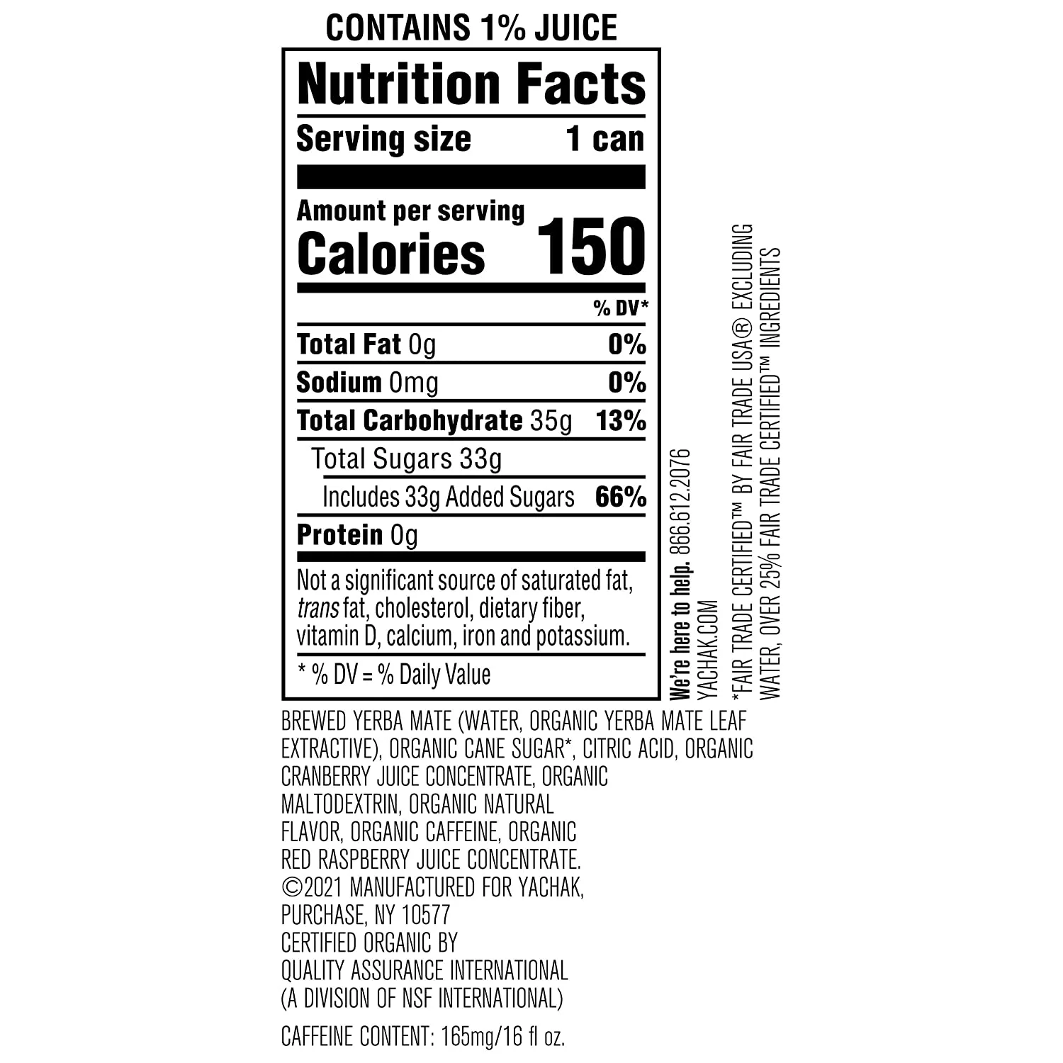 Yachak Yerba Mate Drink, Berry Red, 16 fl oz, 12 Pack Cans