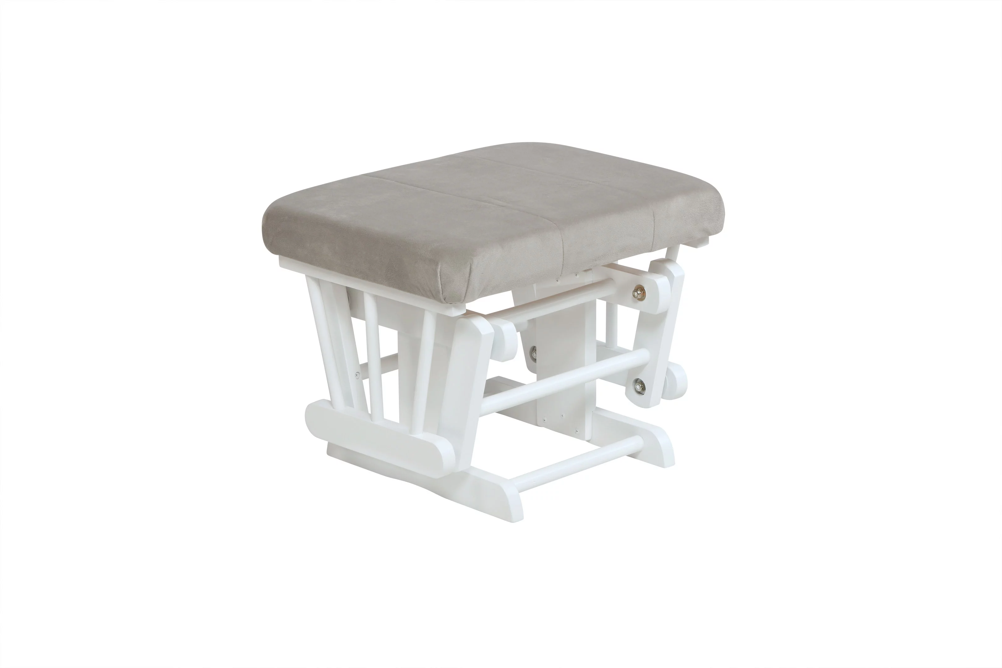 AFG Baby Alice Solid Wood Glider Chair and Ottoman in White