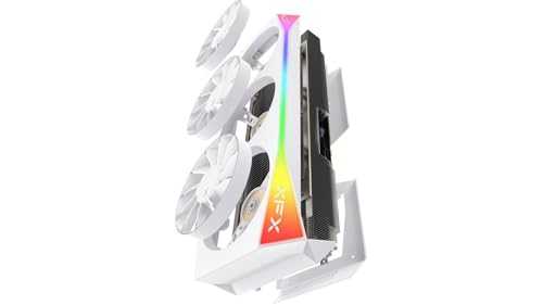 XFX Swift AMD Radeon RX 9060 XT OC White Gaming Edition with 8GB GDDR6 HDMI 2xDP, AMD RDNA 4 RX 9060XT RX-96TSW8GWQ