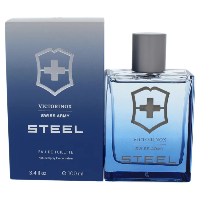 Swiss Army Victorinox Swiss Army Steel by Swiss Army for Men - 3.4 oz EDT Spray