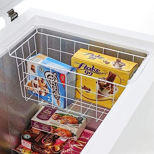 Orgneas 17.5 Inch Freezer Organizer Bins for Chest Freezer Refrigerator Basket Storage Rack Bins Deep Freezer Metal Wire Baskets 2Pcs