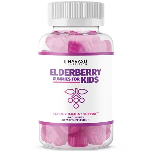 Havasu Nutrition Elderberry Gummies for Kids | Healthy Immune Support Supplement | 120 Gummies