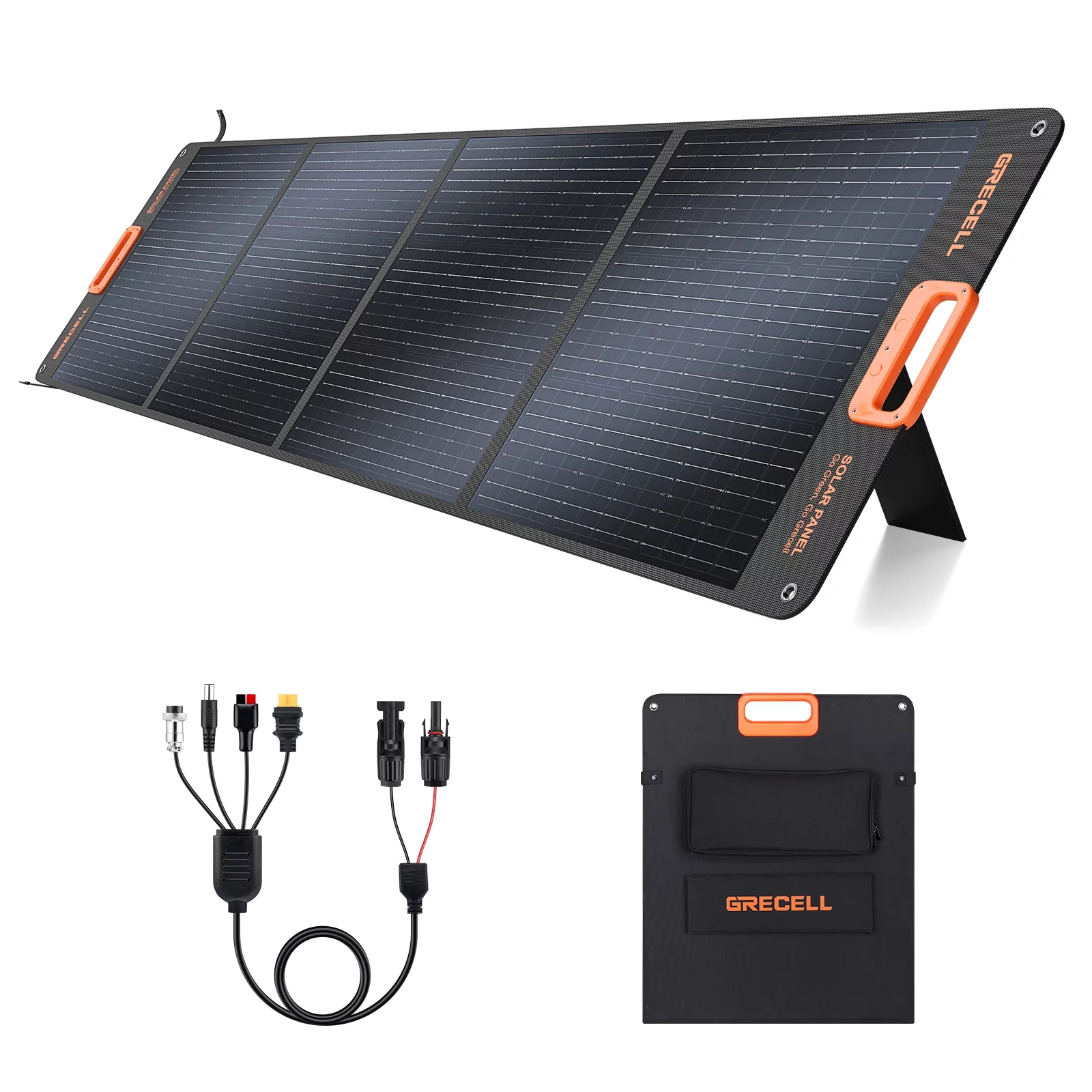 GRECELL Portable Foldable 200W Solar Panel Kit for RV Power Station Camping