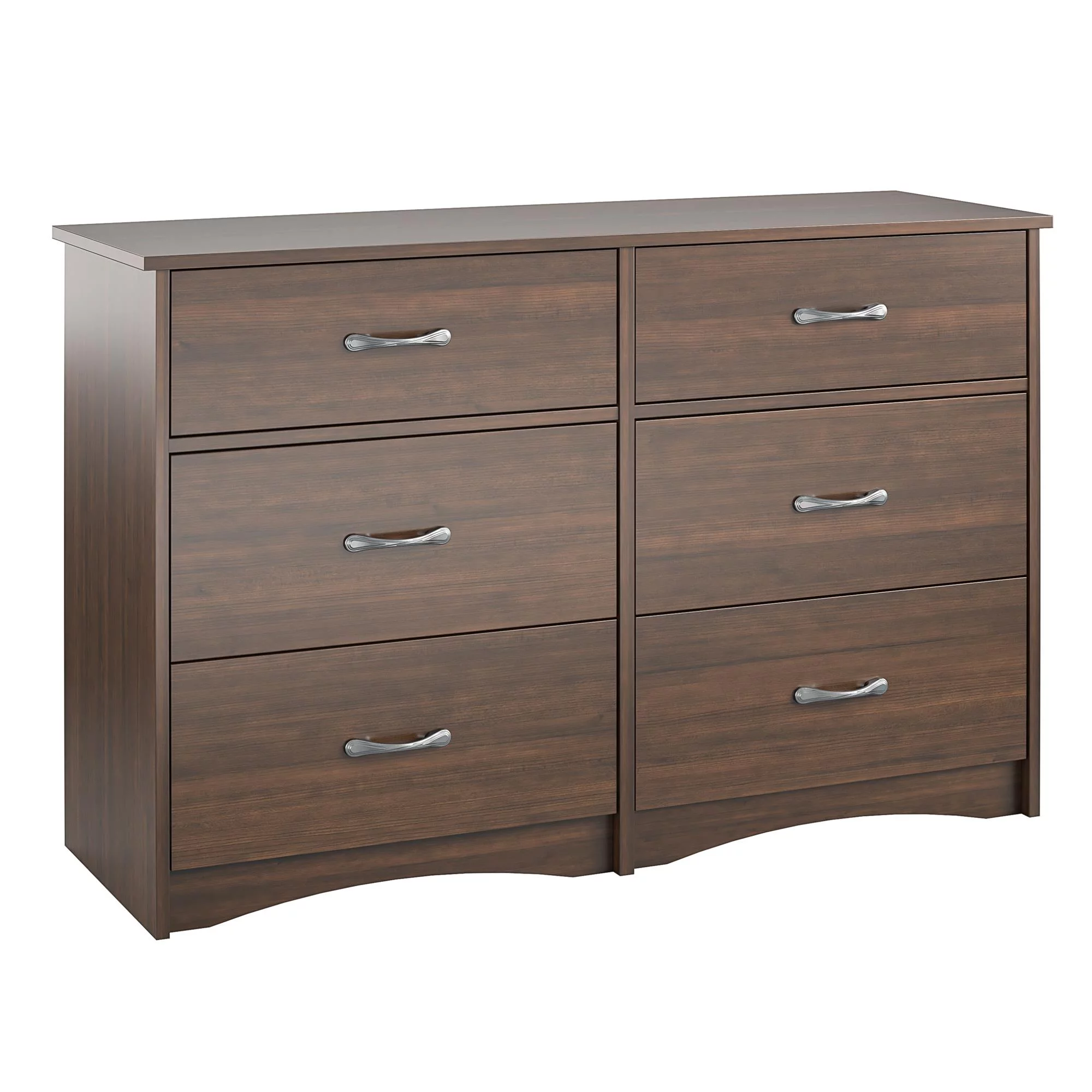 Ameriwood Home Jerry Hill Wide 6 Drawer Dresser, Cherry Oak