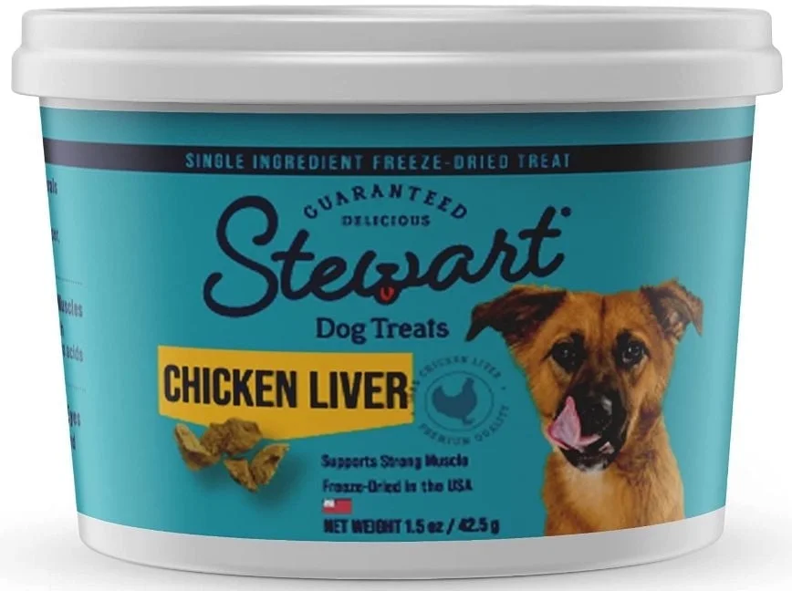 Stewart Stewart Pro-Treat 100% Freeze Dried Chicken Liver for Dogs 1.5 oz Pack of 4