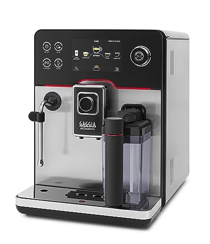 Gaggia Accademia Luxury Italian Fully Automatic Espresso Machine with 19 Customized drink settings,0.5 Liters,RI9782/46 Brushed Stainless