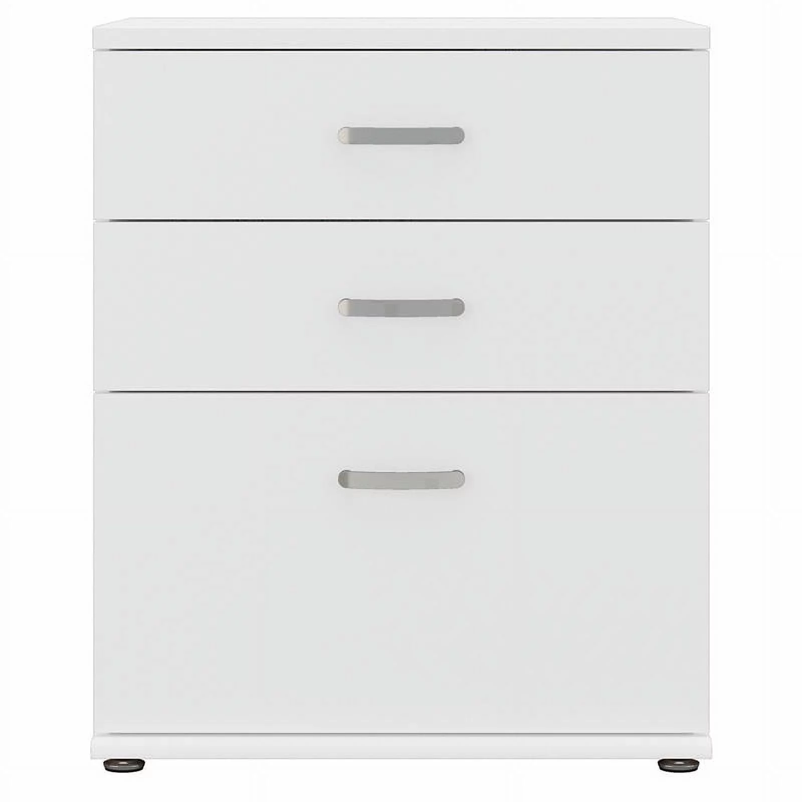 Pemberly Row Laundry Room Cabinet with Drawers in White - Engineered Wood
