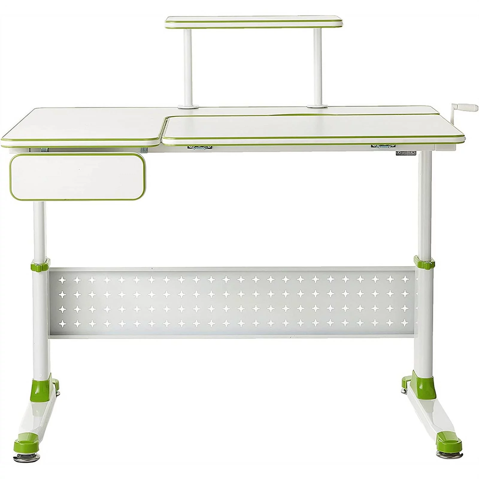 ApexDesk DX Series Children's Height Adjustable Chair with Study Desk in Green