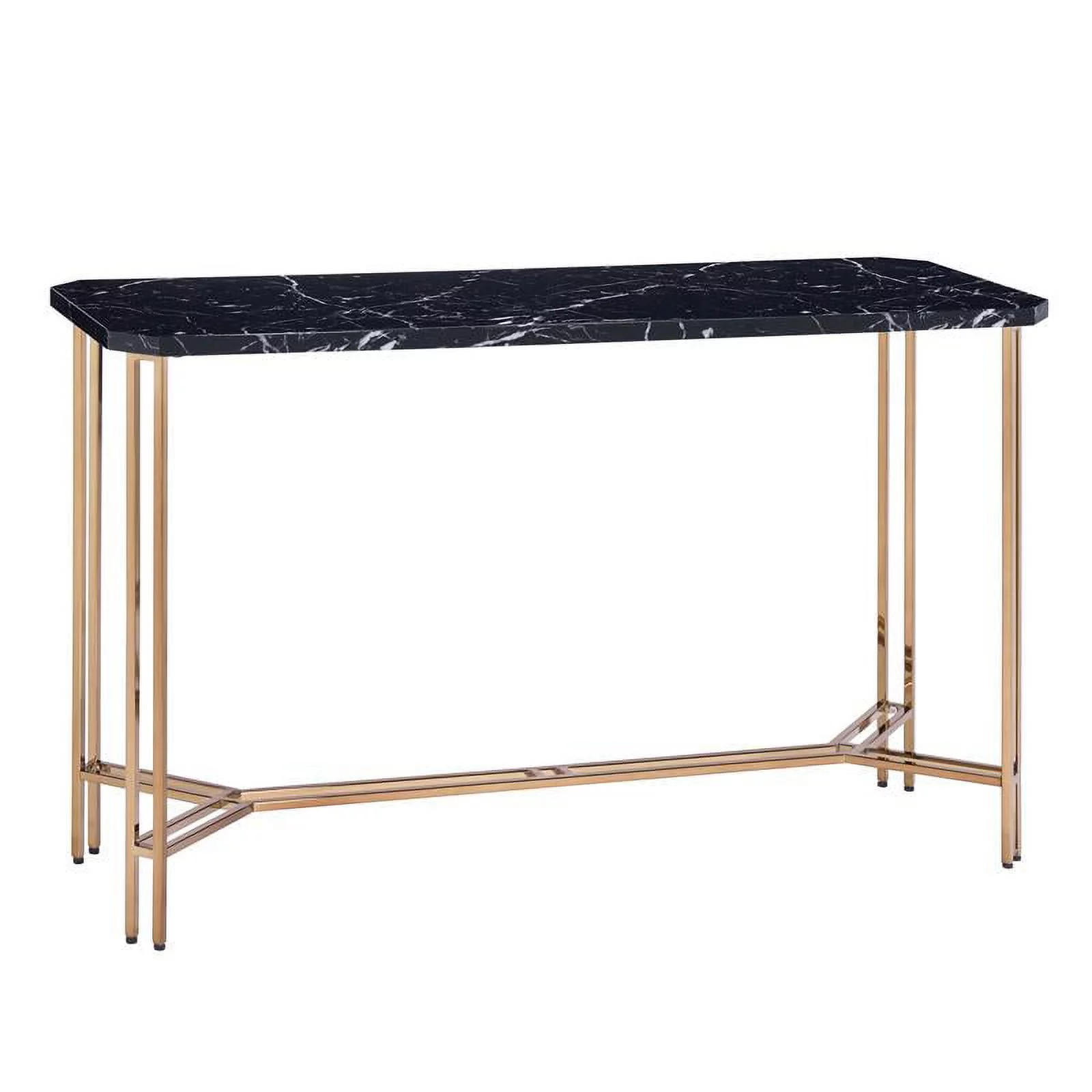 Steve Silver Daxton Black Faux Marble Sofa Table