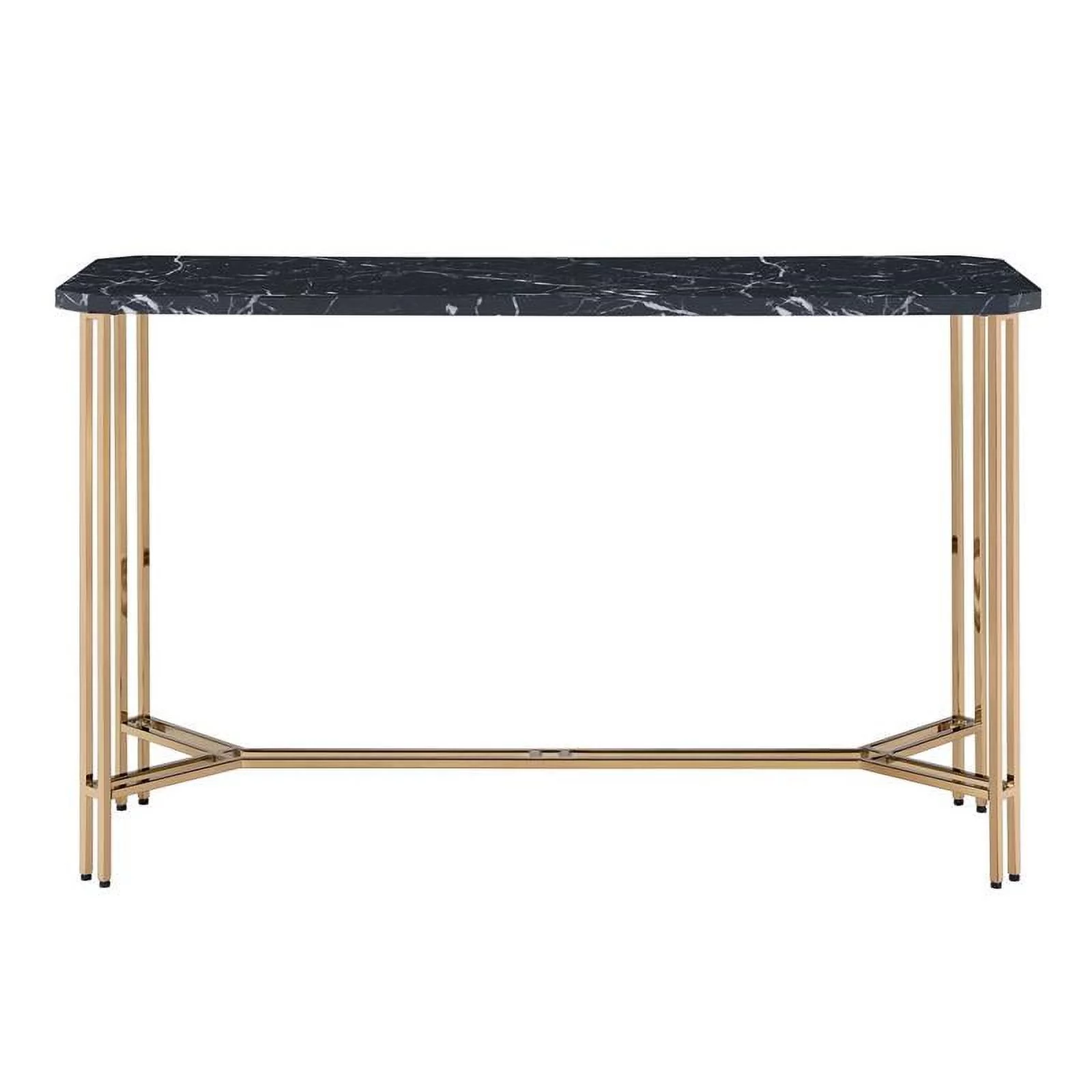 Steve Silver Daxton Black Faux Marble Sofa Table