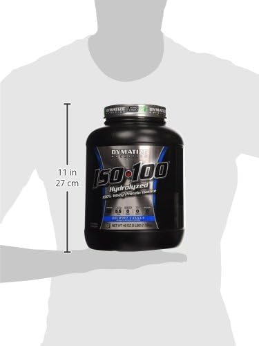 Dymatize ISO100 Whey Protein Powder Isolate, Cookies & Cream, 25g of Protein, 20 Servings, 5.5g BCAAs, Less Than 120 Cal., Gluten Free, 1g Fat, 1g Sugar, 2g Carb