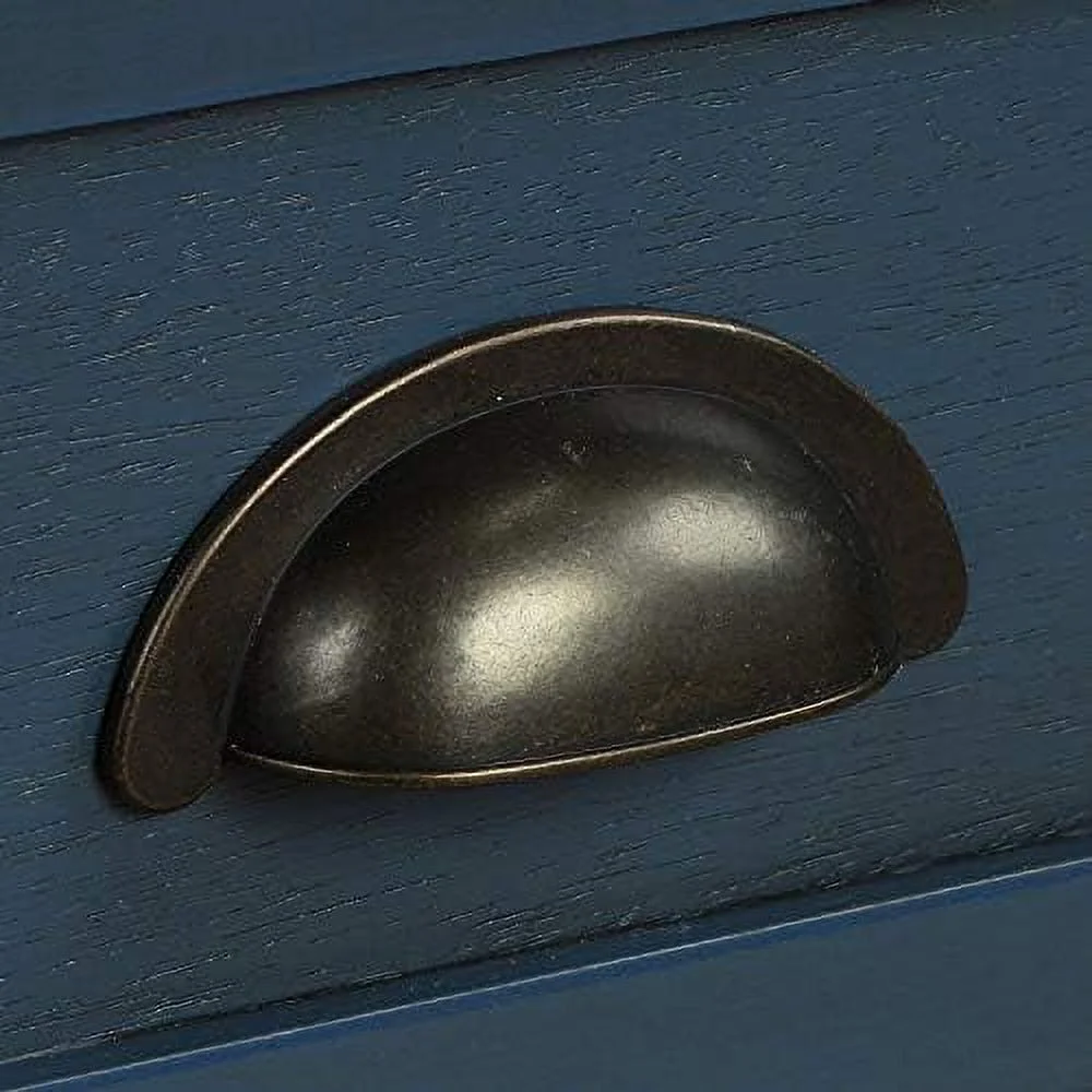 HOOMHIBIU Farmhouse Wicker  Cabinet with 2 Drawers and 4 Baskets  Living Room Bedroom Wooden Chest of Drawers  Fully Assembled  28" W x 11.8" D x 28" H