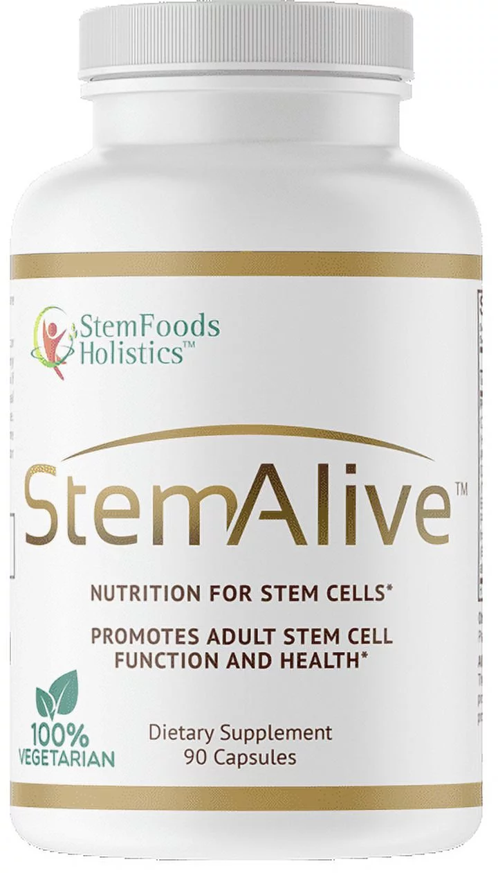 StemAlive Nutrition for stem cells. Promotes adult stem cell function and health. derived from 100% natural sources that work in synergy to active and multiply your stem cells.