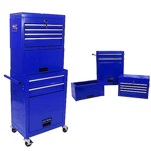 5-Drawer Tool Cart on Wheels, Rolling Tool Chest Storage, Trolley Organizer for Garage, Warehouse, Workshop, Repair Shop (5 Large Drawers-29.3