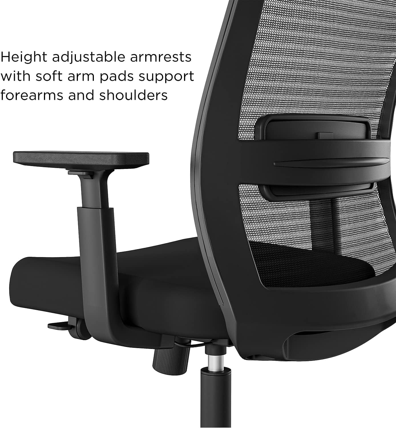 Prestige Marrett Fabric/Mesh Swivel Task Chair, Black, 2/Pack (Un53249-Ccvs)