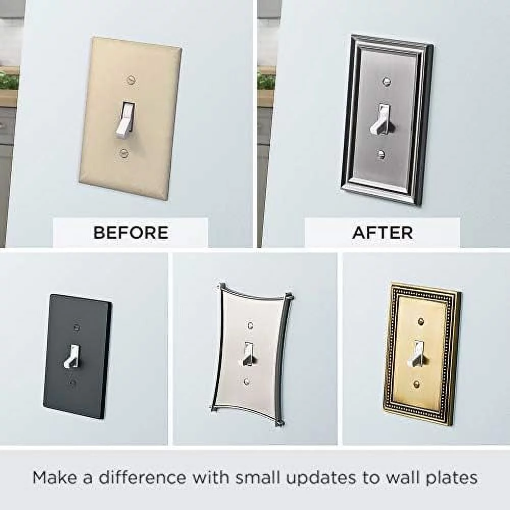 Hardware 126796 Wood Square Triple Toggle Switch Wall Plate / Switch Plate / Cover, Unfinished