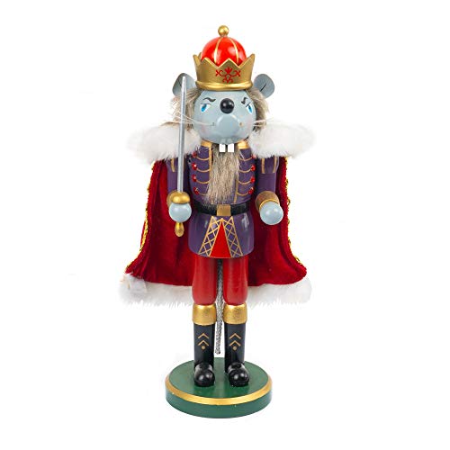 FUNPENY 3 Set Christmas Nutcrackers Figures, 7 Inch Handmade Wooden Mouse King Soldier and Pirate Traditional Nutcracker Decorations for Fall Festive Christmas Desktop Collectible Decor