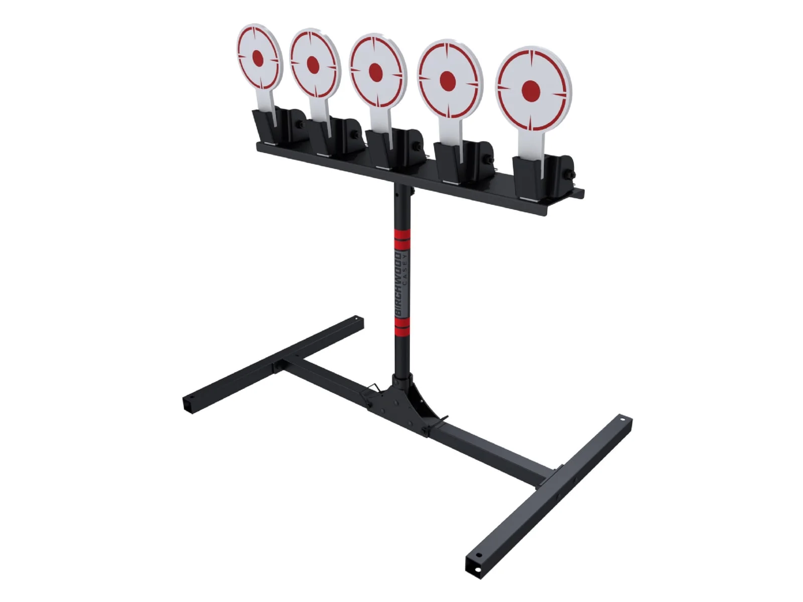 Birchwood Casey 5 Spring Loaded Self-Resetting Targets w/ Plate Rack, Black, BC-