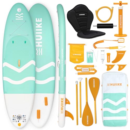 Inflatable Paddle Board for Adults with Accessories Included, Oar, Fins, Pump. Stand Up Paddleboard Great Stability and Resistance. 10’ x 33