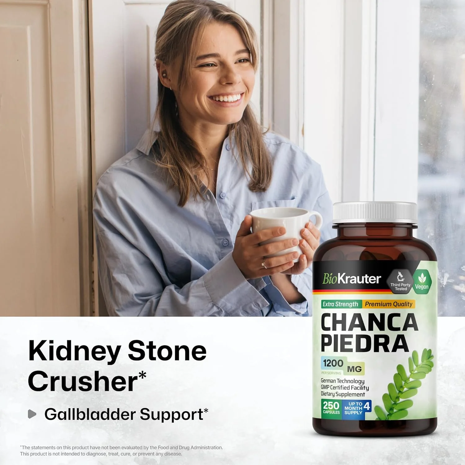 MAUWE HERBS Chanca Piedra Capsules - Stone Breaker for Kidney Stones & Gallbladder Cleanse - Stone Dissolver Supplement