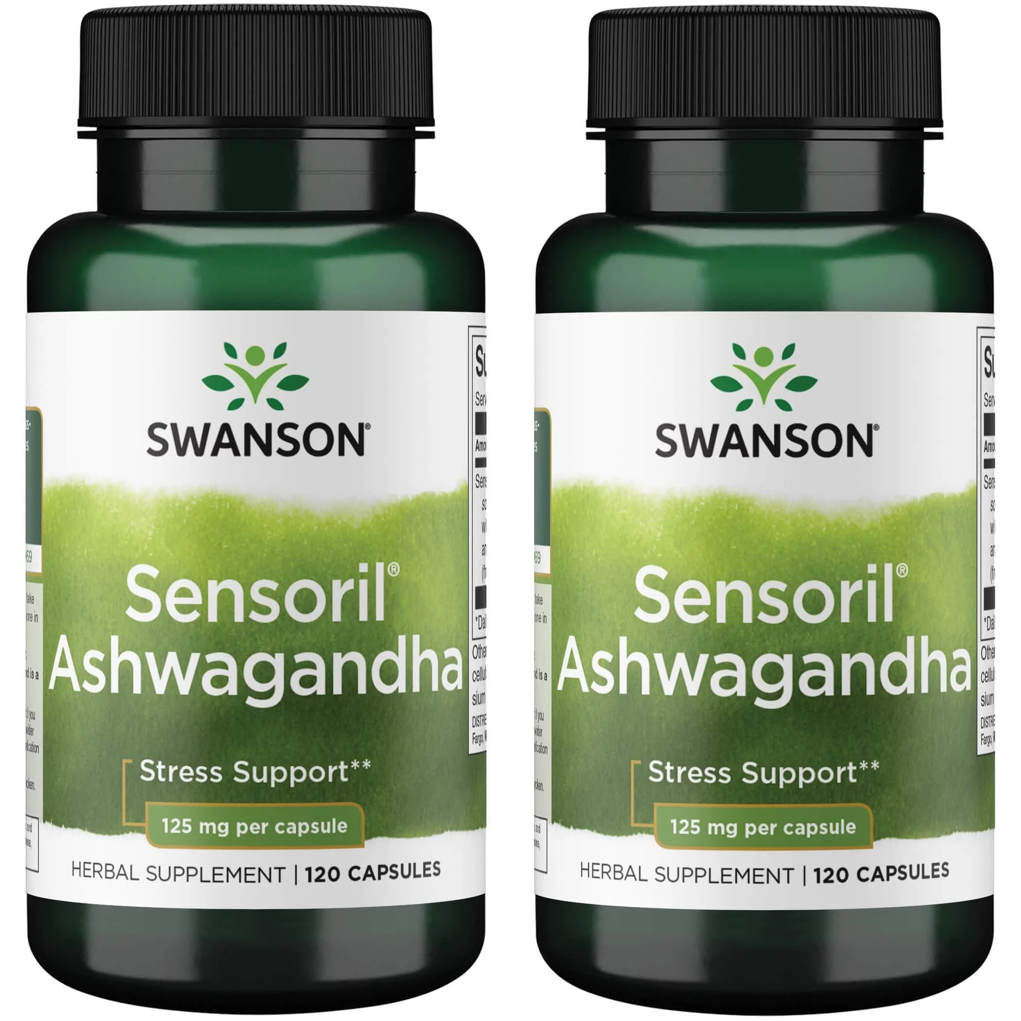 Swanson Sensoril Ashwagandha 125 mg 120 Caps 2 Pack