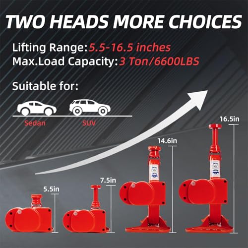 STANDTALL Electric Car Jack 3T Scissor Floor Jack Set 12V Automatic Vehicle Lift Kit for Road Emergency Tire Change Car Repair Tool for Sedans and SUV