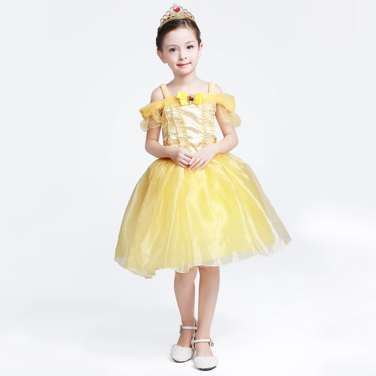 HAWEE Deluxe Princess Dress Up for Girls Party Fancy Cosplay Beauty Belle Costume