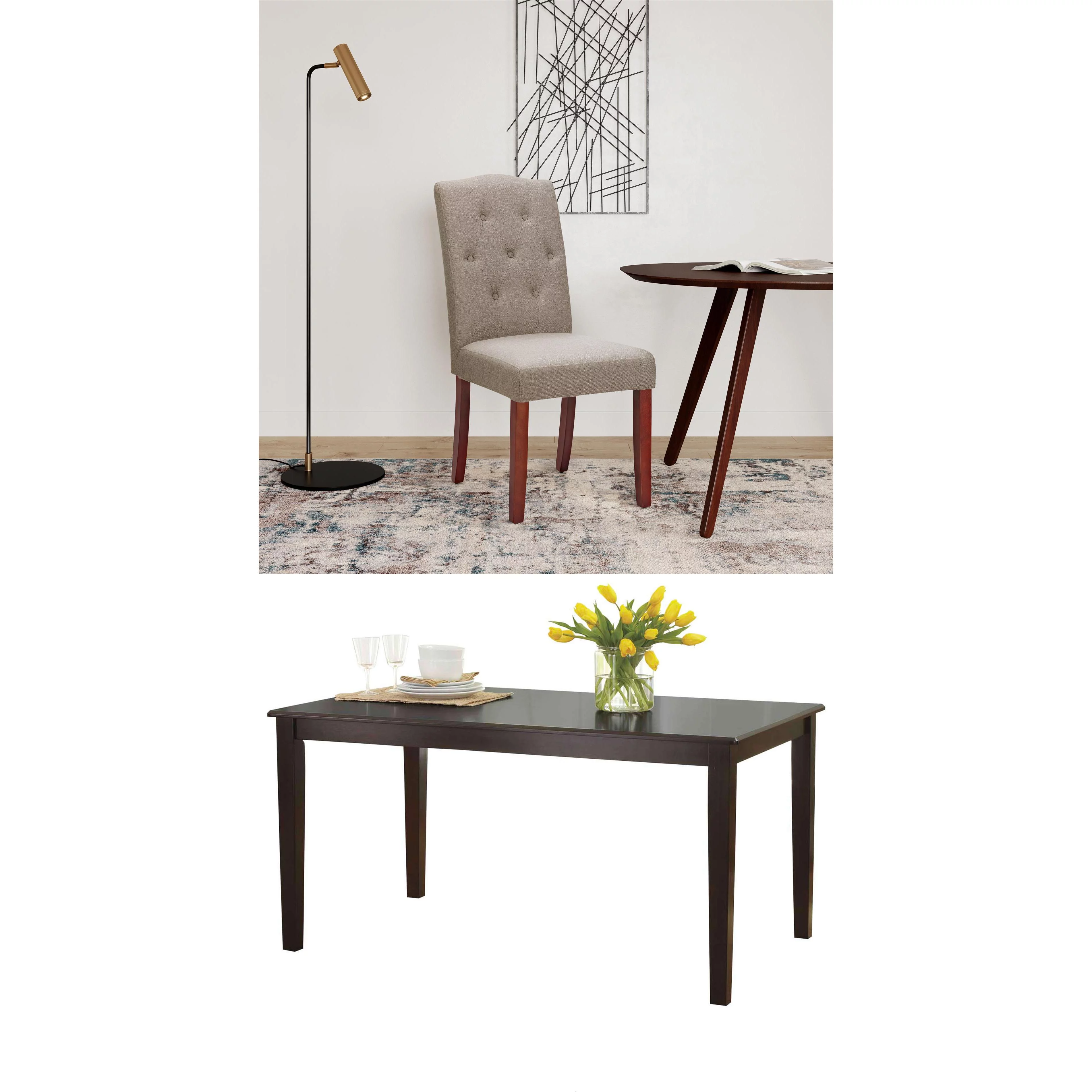 Better Homes and Gardens 5-Piece Dining Set with Upholstered Chairs, Taupe