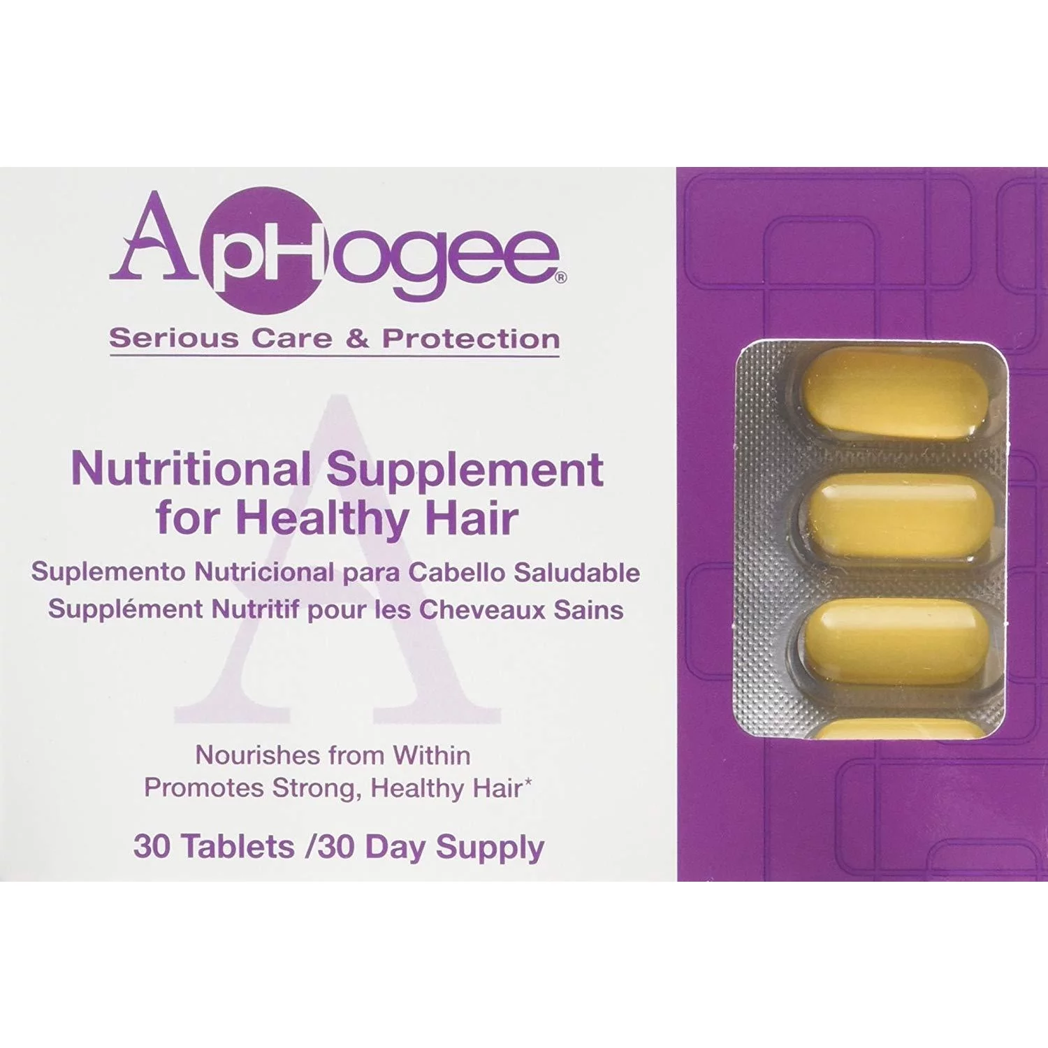 ApHogee Nutritional Supplement for Healthy Hair,Pack of 3